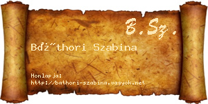 Báthori Szabina névjegykártya