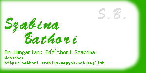 szabina bathori business card